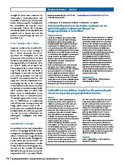 Vorschauseite 3: Mundgesundheitstrends im Kindesalter
