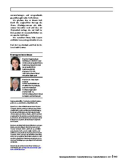 Vorschauseite 3: Lernen für die Prävention: Alkoholkonsum aus verschiedenen Perspektiven und in unterschiedlichen Bevölkerungsgruppen und Settings