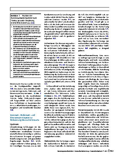 Vorschauseite 6: Reduzierung des Zuckerkonsums für eine bessere Mundgesundheit – Welche Strategien sind Erfolg versprechend?