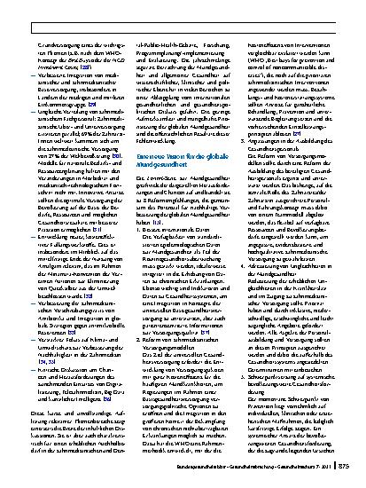 Vorschauseite 5: Globale Mundgesundheit im internationalen gesundheitspolitischen Rampenlicht – Herausforderungen und neue Chancen für nachhaltige Verbesserungen