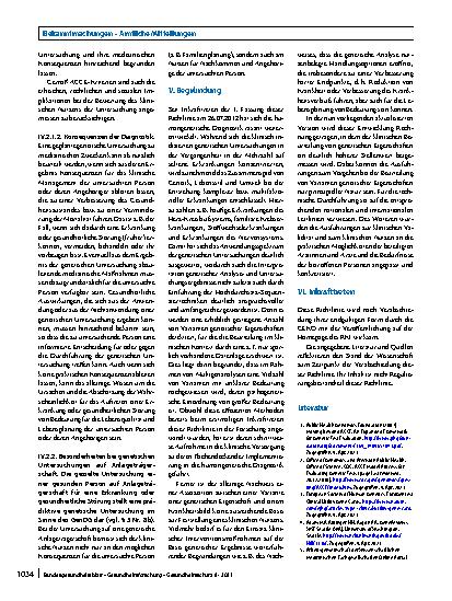 Vorschauseite 5: Richtlinie der Gendiagnostik-Kommission (GEKO) für die Beurteilung genetischer Eigenschaften hinsichtlich ihrer Bedeutung für Erkrankungen oder gesundheitliche Störungen sowie für…