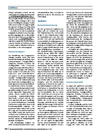 Vorschauseite 4: Mundgesundheitskompetenz von Menschen mit Migrationshintergrund – Erste Auswertungen der MuMi-Studie