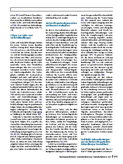 Vorschauseite 2: Zahnund Kieferfehlstellungen – gesundheitliche Relevanz und Behandlung