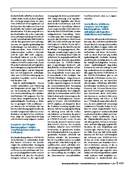 Vorschauseite 4: Epidemiologische Ansätze zur Klärung wichtiger Forschungsfragen zu COVID-19 – eine Übersicht
