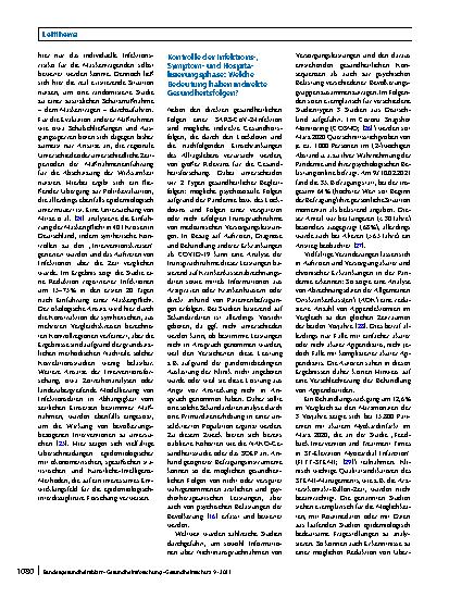 Vorschauseite 5: Epidemiologische Ansätze zur Klärung wichtiger Forschungsfragen zu COVID-19 – eine Übersicht