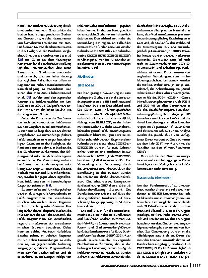 Vorschauseite 2: Soziale Ungleichheit in der regionalen Ausbreitung von SARS-CoV-2