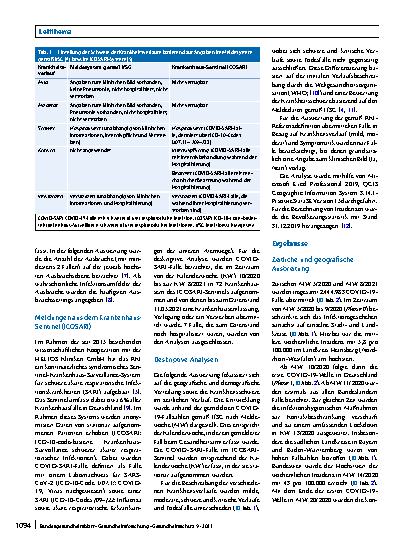 Vorschauseite 2: Die verschiedenen Phasen der COVID-19-Pandemie in Deutschland: Eine deskriptive Analyse von Januar 2020 bis Februar 2021
