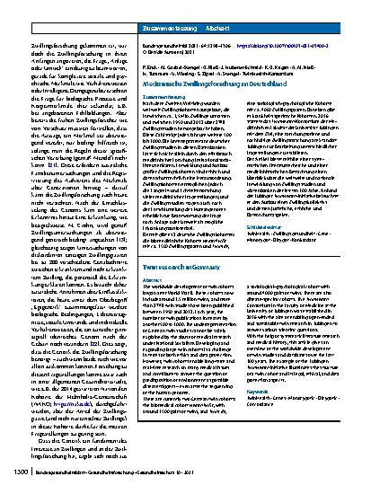 Vorschauseite 3: Medizinische Zwillingsforschung in Deutschland