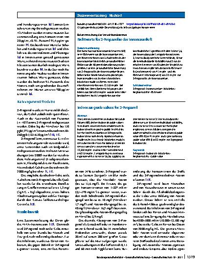 Vorschauseite 2: Richtwerte für 2-Propanol in der Innenraumluft