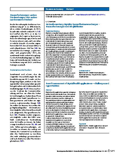 Vorschauseite 3: Nutzenbewertung digitaler Gesundheitsanwendungen – Herausforderungen und Möglichkeiten