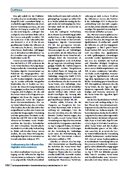 Vorschauseite 5: Adhärenz digitaler Interventionen im Gesundheitswesen: Definitionen, Methoden und offene Fragen