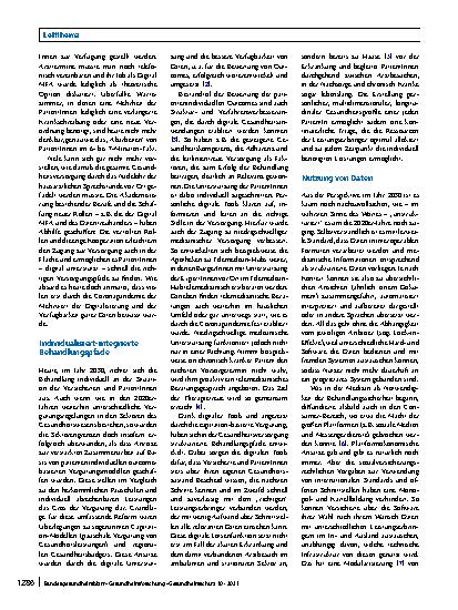 Vorschauseite 2: Digitalisierte Gesundheitsversorgung im Jahr 2030 – ein mögliches Szenario
