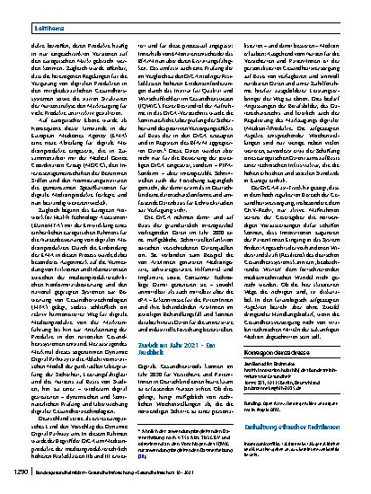 Vorschauseite 6: Digitalisierte Gesundheitsversorgung im Jahr 2030 – ein mögliches Szenario