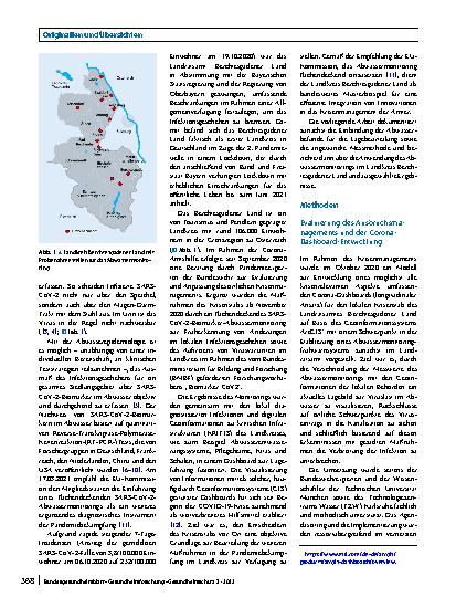Vorschauseite 2: Innovatives SARS-CoV-2-Krisenmanagement im öffentlichen Gesundheitswesen: Corona-Dashboard und Abwasserfrühwarnsystem am Beispiel Berchtesgadener Land