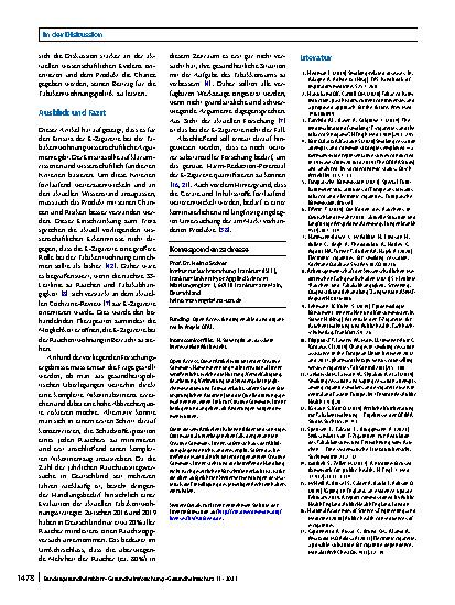 Vorschauseite 6: Diversifizierung der Rauchentwöhnungsprogramme – die Rolle der E-Zigarette