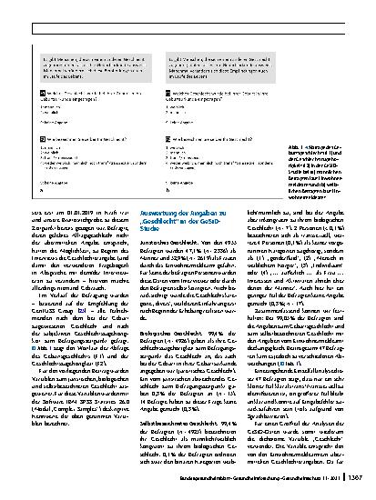 Vorschauseite 4: Erfassung und Operationalisierung des Merkmals „Geschlecht“ in repräsentativen Bevölkerungsstichproben: Herausforderungen und Implikationen am Beispiel der GeSiD-Studie