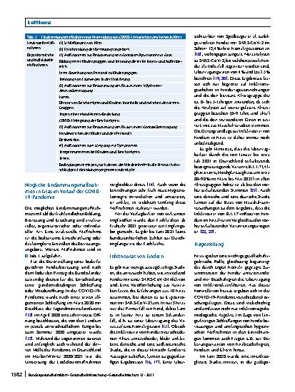 Vorschauseite 2: Infektionsgeschehen und Eindämmungsmaßnahmen in Kitas während der COVID-19-Pandemie – Erkenntnisse aus der Corona-KiTa-Studie