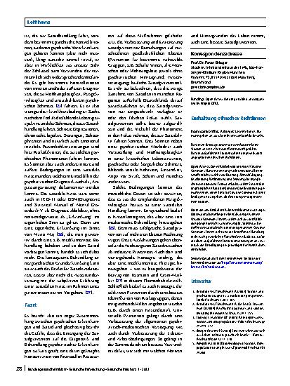 Vorschauseite 4: Wird die Rolle von psychischen Erkrankungen beim Suizid überbewertet?