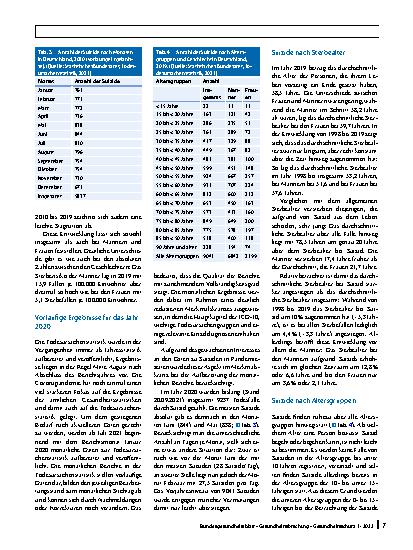 Vorschauseite 5: Suizide in Deutschland: Ergebnisse der amtlichen Todesursachenstatistik