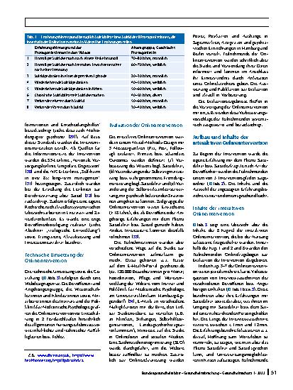 Vorschauseite 5: Entwicklung einer Onlineintervention zum Thema Suizidalität – Vermittlung von Wissen und Reduzierung von Suizidstigma