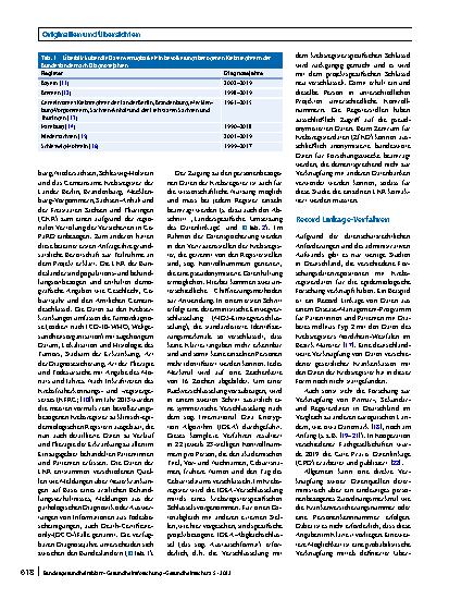 Vorschauseite 4: Verknüpfung von Abrechnungsdaten gesetzlicher Krankenkassen mit Daten epidemiologischer Krebsregister: länderspezifische Möglichkeiten und Limitationen