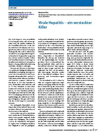 Vorschauseite 1: Virale Hepatitis – ein versteckter Killer
