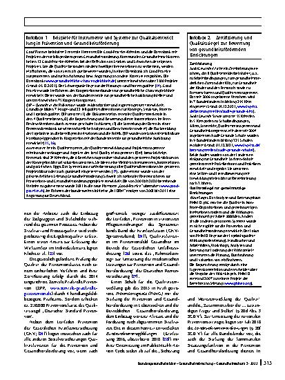 Vorschauseite 4: Qualitätsmanagement und -entwicklung in der Primärprävention und Gesundheitsförderung: Stand, Herausforderungen und Perspektiven