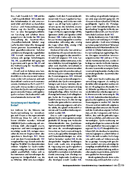 Vorschauseite 6: Qualitätsmanagement und -entwicklung in der Primärprävention und Gesundheitsförderung: Stand, Herausforderungen und Perspektiven