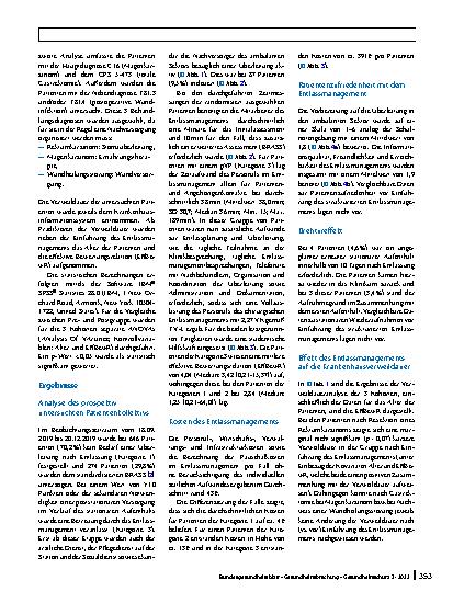 Vorschauseite 6: Einführung des Entlassmanagements an einer Universitätsklinik für Chirurgie: Explorative Analyse von Kosten, Verweildauer und Patientenzufriedenheit