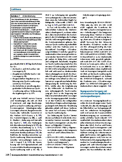Vorschauseite 2: Qualitätssicherung in medizinischen Laboratorien – Eine Unentbehrlichkeit mit Nutzen und Risiken
