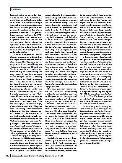Vorschauseite 6: Qualitätssicherung in medizinischen Laboratorien – Eine Unentbehrlichkeit mit Nutzen und Risiken