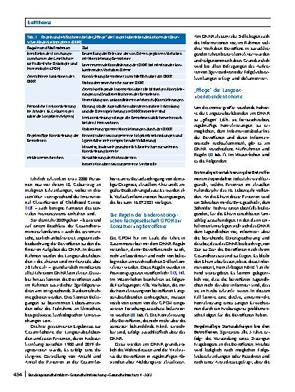 Vorschauseite 2: Die Kohorte der 41. 000 Langzeitüberlebenden des Deutschen Kinderkrebsregisters