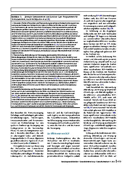 Vorschauseite 4: Survivorship-Care-Programme für Krebspatienten: die Bedeutung von Risikostratifizierung, Selbstmanagementund Gesundheitskompetenzen im Zeitalter digitaler Versorgung