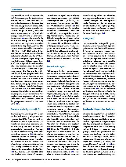 Vorschauseite 4: Körperliche und psychische Folgeerkrankungen bei Diabetes mellitus