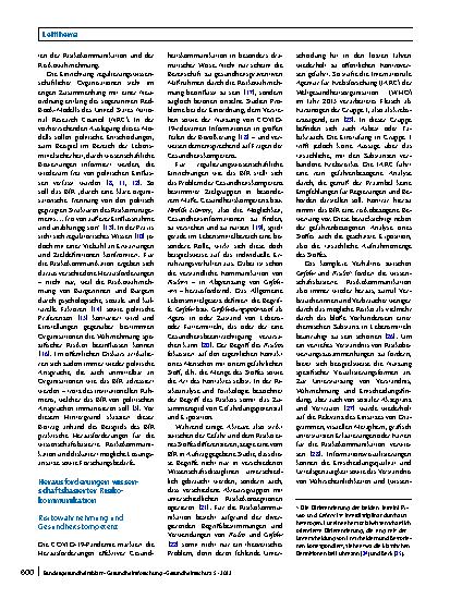 Vorschauseite 2: Risikokommunikation politikberatender Wissenschaftsorganisationen: Ein Themenaufriss am Beispiel des Bundesinstituts für Risikobewertung