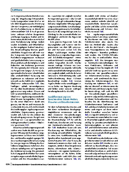 Vorschauseite 6: Risikokommunikation politikberatender Wissenschaftsorganisationen: Ein Themenaufriss am Beispiel des Bundesinstituts für Risikobewertung