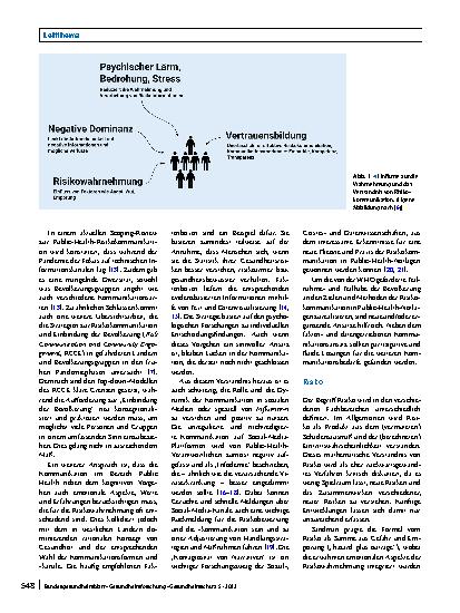 Vorschauseite 4: Ein neues Verständnis von Risikokommunikation in Public-Health-Notlagen