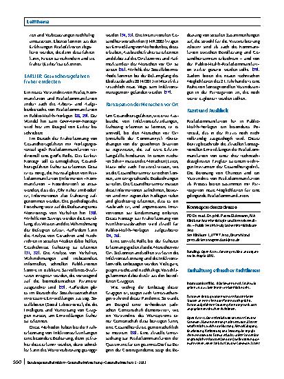 Vorschauseite 6: Ein neues Verständnis von Risikokommunikation in Public-Health-Notlagen