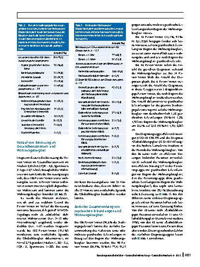 Vorschauseite 5: Zusammenhänge zwischen psychischen Erkrankungen und Wohnungslosigkeit: Ergebnisse einer Sekundärdatenanalyse in einem Berliner Gesundheitszentrum für Obdachlose