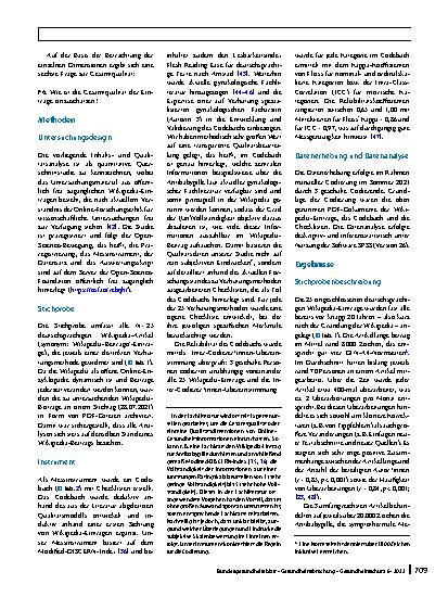 Vorschauseite 4: Verhütung in der deutschsprachigen Wikipedia: Eine Inhaltsund Qualitätsanalyse