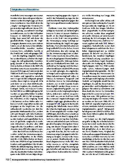 Vorschauseite 5: Die Impfaktion gegen Poliomyelitis in der DDR im Jahr 1960 am Beispiel der Stadt Halle (Saale): Historische Erfahrungen und Probleme