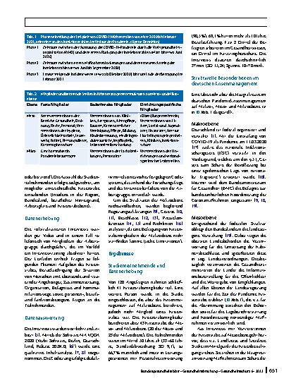 Vorschauseite 2: COVID-19-Pandemiekrisenstäbe: Organisation, Befugnisse und Herausforderungen – Strukturelle Gegebenheiten verstehen und nutzen