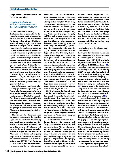 Vorschauseite 5: COVID-19-Pandemiekrisenstäbe: Organisation, Befugnisse und Herausforderungen – Strukturelle Gegebenheiten verstehen und nutzen