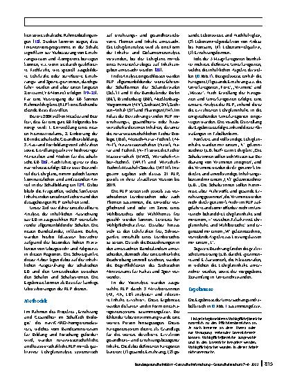 Vorschauseite 2: Der Stellenwert gesundheitsbewusster Ernährungsbildung in der Schule