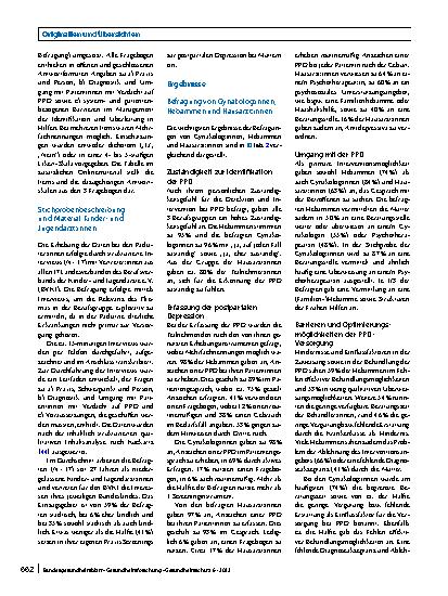 Vorschauseite 5: Postpartale Depression – wer kümmert sich? Versorgungszugänge über Hebammen, Gynäkologie, Pädiatrie und Allgemeinmedizin