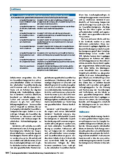 Vorschauseite 6: Gesundheitskompetente Schule: Konzeptentwicklung für organisationale Gesundheitskompetenz in der Schule