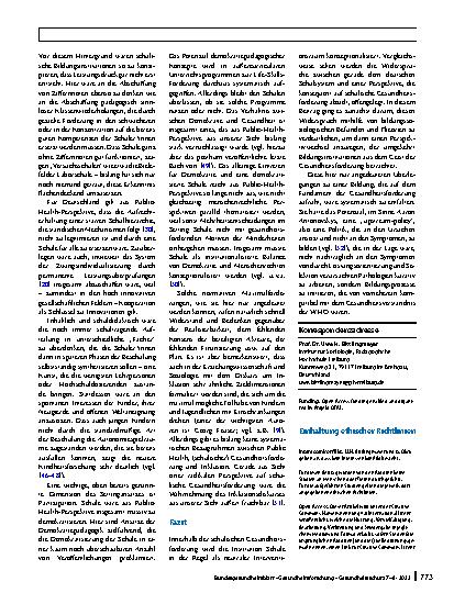 Vorschauseite 6: Schule aus dem Geist von Public Health?