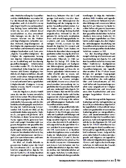 Vorschauseite 2: Digitale Gesundheitskompetenz von Schülerinnen und Schülern. Ausprägung und Assoziationen mit dem Bewegungsund Ernährungsverhalten