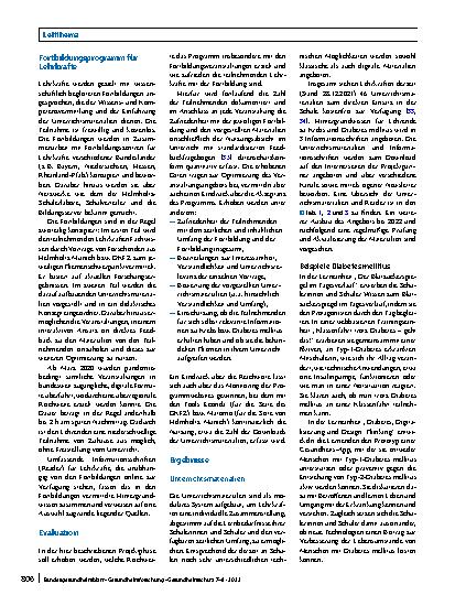 Vorschauseite 4: Wissen schafft Gesundheit: Das Programm „Fit in Gesundheitsfragen“ zur Stärkung der Gesundheitskompetenz von Schülerinnen und Schülern