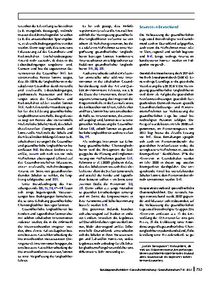 Vorschauseite 5: Die Bedeutung schulischer Gesundheitsförderung für die Erhöhung gesundheitlicher Chancengleichheit